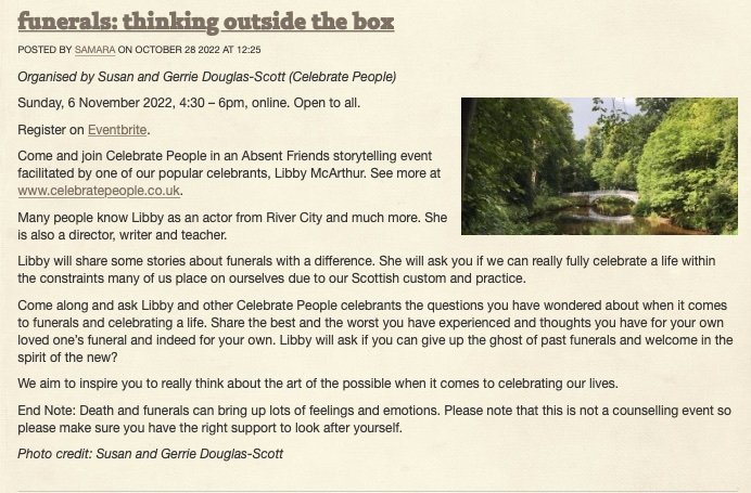 Scottish Retreats - Celebrate People